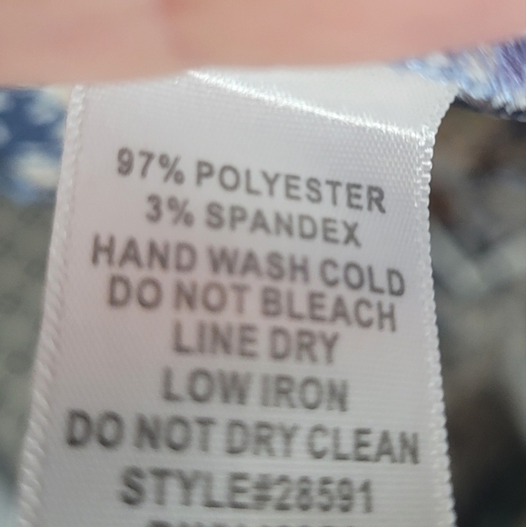 Monteau Los Angeles Dainty Floral Faux Wrap Blouse Top Small - Picture 4 of 4